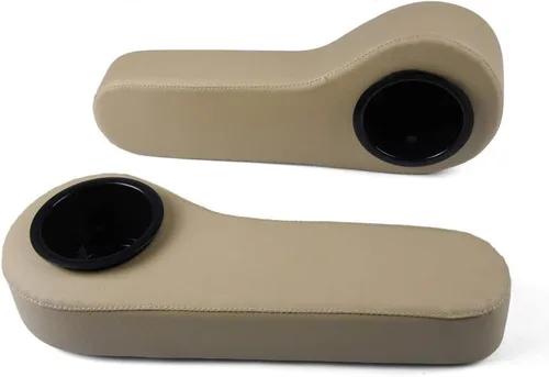 Un par de reposabrazos de asiento trasero con portavasos de repuesto universal para EZGO, para Club Car, para Yamaha y otros modelos de carrito de