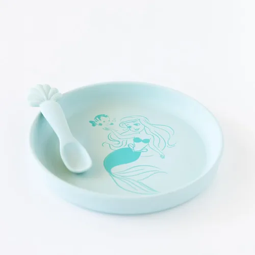 Miniatura 5 de Bumkins Disney - Juego de platos y cucharas para bebés y niños pequeños, plato de silicona para bebés y niños, destete LED, suministros
