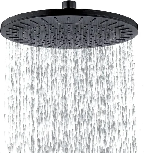 Miniatura 2 de BRIGHT SHOWERS Cabezal de ducha de lluvia redondo de 9 pulgadas, cabezal de ducha de lluvia de alta presión, válvula desviadora de brazo de ducha a