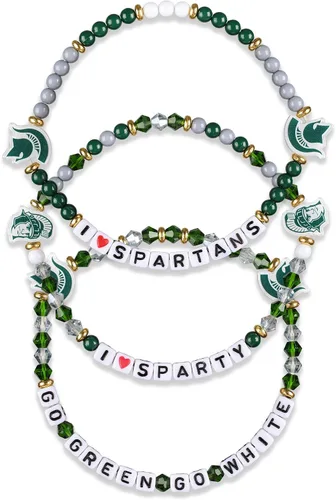 Miniatura 91 de FOCO NCAA unisex-adulto Paquete de 3 Pulseras de la Amistad con Cuentas con Logotipo de Equipo Universitario de la NCAA Oficialmente Licenciadas
