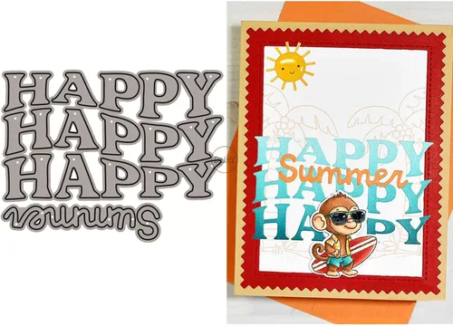 Miniatura 16 de DzIxY Amazing Words - Troqueles de corte de metal para hacer tarjetas, troquelados de papel en relieve, plantillas para máquina de álbumes