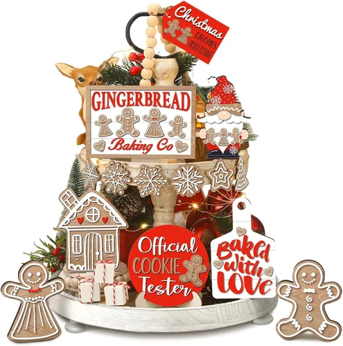 Miniatura 11 de FairySandy Juego de 14 piezas de decoración de bandejas escalonadas para Acción de Gracias, juego de decoración de bandejas escalonadas de calabaza