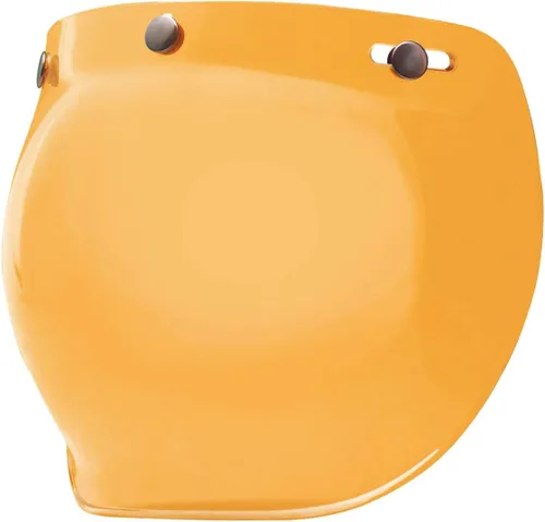 GDM Casco de moto Bubble Shield 3-Snap Button Flip Up Down Universal (Amber)