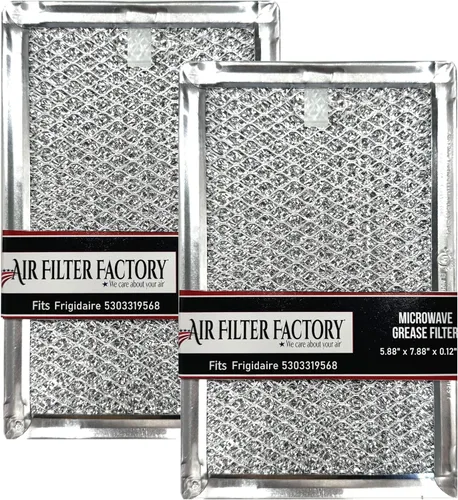 Air Filter Factory Repuesto para horno microondas Frigidaire 5303319568, filtro de grasa de aluminio de 12 capas, paquete de 2