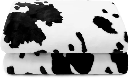 Manta en blanco y negro, suave, cálida y acogedora para asiento de automóvil, cochecito, viajes, decoración de dormitorio para todas las estaciones,