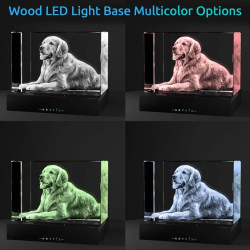 Miniatura 4 de ArtPix 3D Foto de cristal, regalos conmemorativos personalizados para perros con tu propia foto para los amantes de los perros, dueños de mascotas