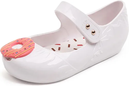 Zapatos de gelatina de vestir para niñas, sandalias de gelatina para cosplay, zapatos planos de princesa Mary Jane