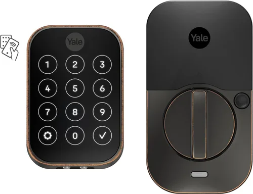 Miniatura 12 de Yale Assure Lock 2 Plus Apple Home Keys (Tap to Open) Cerrojo, Cerradura de Puerta de Entrada Inteligente Sin Llave de Gamuza Negra con Teclado Ante