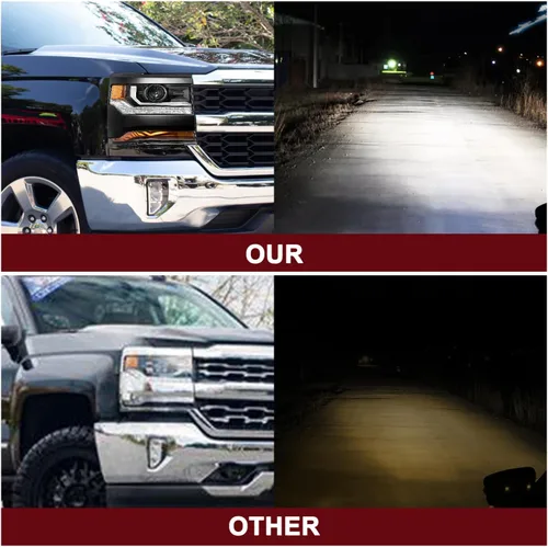 Miniatura 7 de JSBOYAT HID/Xenon para Chevy Silverado 1500 2016-2019 Conjunto de Faros Delanteros de Repuesto Proyector LED DRL Estilo OE de Fábrica Par Juego