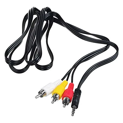 Miniatura 2 de AV A/V 0.138 in Mini Plug a 3 RCA Audio Video TV Cable para Philips Reproductor de DVD portátil PD709 37 PD700 37 PD9012 37, PET707 37 PD9000 37