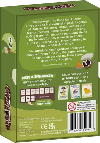 Miniatura 6 de Sabobatage Paquete de Expansión: Leyendas de Matcha - Juego de fiesta fácil y familiar Juegos de cartas para adultos, adolescentes y niños 2-7