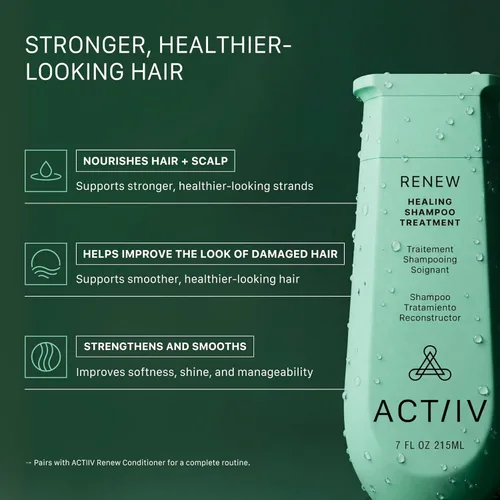 Miniatura 2 de ACTIIV Renew Healing Shampoo Treatment Improved Hair's Appearance, Promotes Scalp Health, Heals Damaged & Over-Processed Hair, Plant-Based