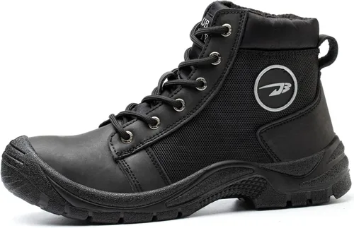 Miniatura 3 de NBUUNBU Botas de trabajo con punta de acero para hombres, zapatos de trabajo de seguridad, antideslizantes, resistentes a la abrasión