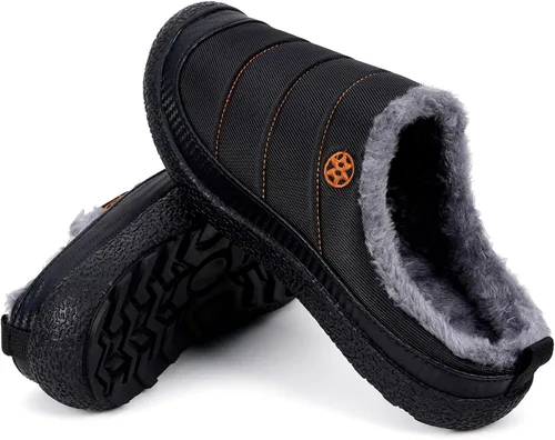 Miniatura 5 de Eagsouni - Pantuflas de casa para hombre con forro de piel para invierno