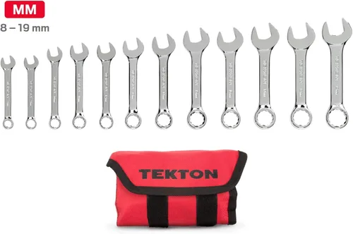 Miniatura 2 de TEKTON wrn01066 Stubby llave combinada establecer con tienda y Go Keeper, 5/16 – 3/4 de pulgada, 8
