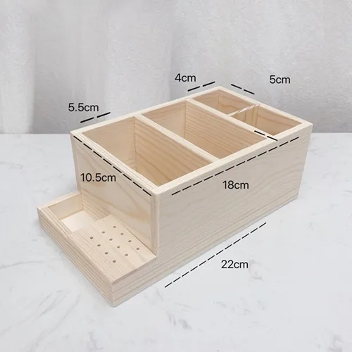 Miniatura 3 de Esquirla Brocas de madera para taladro de uñas, soporte de madera para práctica de uñas en el hogar, contenedor de caja de exhibición de bricolaje