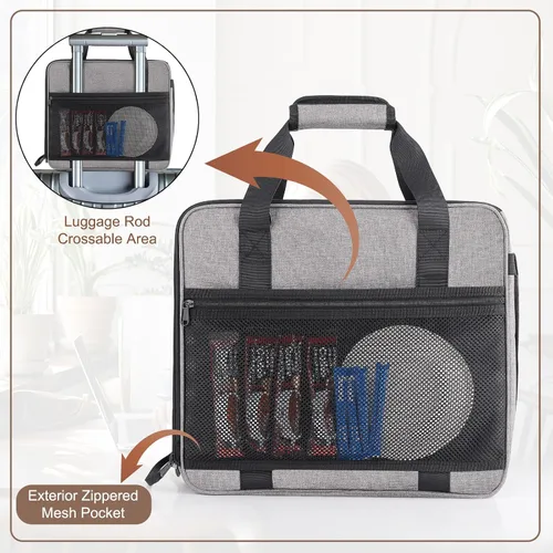 Miniatura 6 de Bolsa de viaje portátil Anitor para cafetera Keurig K-Mini/K-Mini Plus/K-Express, bolsa de viaje para máquina de café de una sola porción con Gris