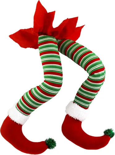 Miniatura 9 de WEWILL - Piernas de elfo para decoraciones de Navidad (20.0 in)