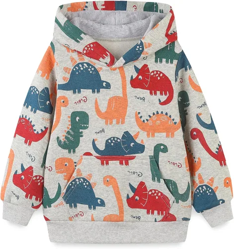 Sudadera con capucha de forro polar de algodón para niños pequeños 2-7T