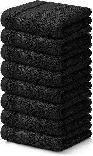 Miniatura 62 de Homaxy Paños de cocina 100% algodón, paquete de 8 – 12 x 12 pulgadas, tejido de gofre, muy suaves y absorbentes, paños de cocina de secado rápido