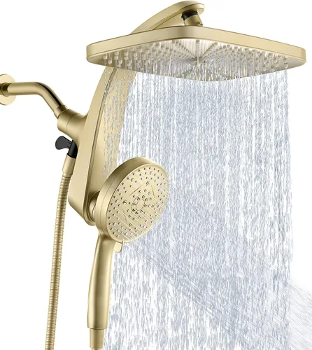Miniatura 11 de BOZYBO - Cabezal de ducha de lluvia con mano: cabezales de ducha de alta presión con combo de rociador de mano, cabezal de ducha de lluvia de 12