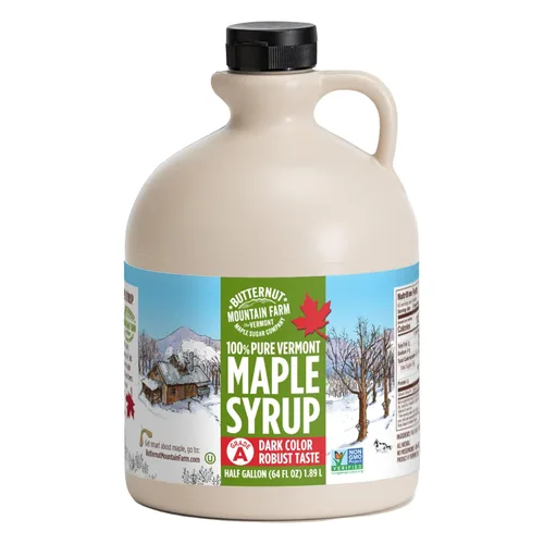 Miniatura 6 de Butternut Mountain Farm Pure Vermont - Jarabe de arce, orgánico, grado A, ámbar rico, botella de 12 onzas, fácil de apretar (paquete de 2)