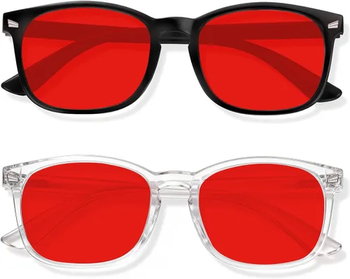 Miniatura 17 de Kids Blue Light Glasses 3 Pack Flexible TR90 Shatterproof Frame, Clear & Red Lenses Kids Fake Glasses 2-18 age