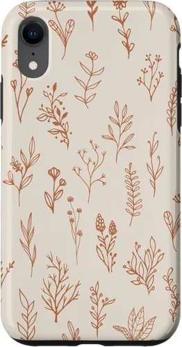 Miniatura 25 de Cute Beige Brown Wildflower Aesthetic Flower Pattern Case for iPhone 17
