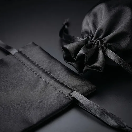 Miniatura 5 de Bolsas de regalo de satén negro de 4" x 6", bolsas de joyería, bolsas de regalo de boda con cordón, para baby shower, Navidad, 50 por paquete Negro