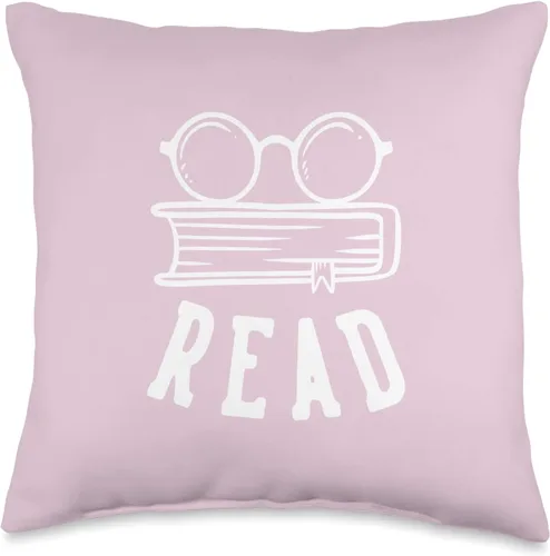 Miniatura 4 de Read Book Readers Books Reader Glasses Pink Throw Pillow