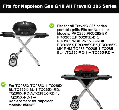 Miniatura 3 de Rejillas de hierro fundido para parrilla de gas Napoleon All TravelQ 285, para Napoleon Travelq Pro 285 Accesorios Pro285x, PRO285X-BK, PRO285