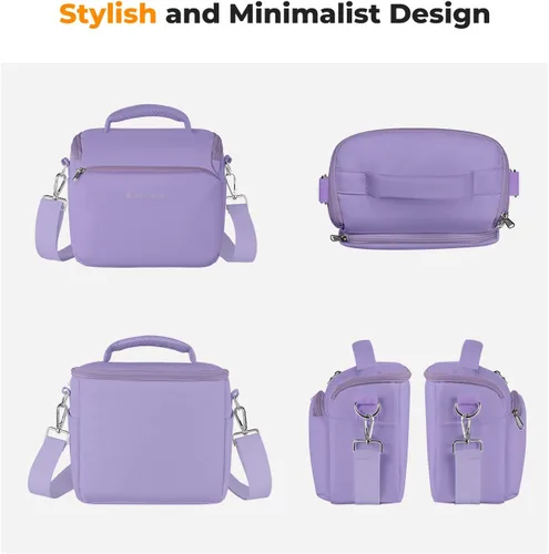 Miniatura 7 de K&F CONCEPT Bolso de bandolera para cámara pequeño estuche cruzado para cámara DSLR/SLR/Cute compacto Bolsos de hombro para fotografía