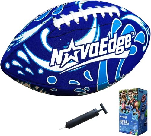 Hydro Water Football - 10.4-Inch Neoprene Pool Football for All Ages | for Water Play in Pool, Lake & Beach | Secure-Grip with Real Laces | Includes