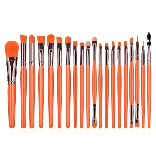 Miniatura 8 de MELADY Conjunto de brochas de maquillaje, 20 piezas, multifuncionales, para polvo cosmético, base, sombra de ojos, delineador de ojos, labios, rosado