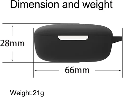 Miniatura 6 de Compatible con redmi Buds 4 Lite - Funda protectora a prueba de golpes, compatible con carga inalámbrica (negro-blanco)