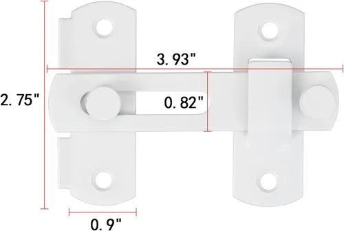 Miniatura 2 de INIRET 8 Paquetes de Pestillos para Puerta de Granero, Acero Inoxidable Blanco, Pestillo de Puerta Abatible de Granero, Cerradura de Puerta Bi-fold
