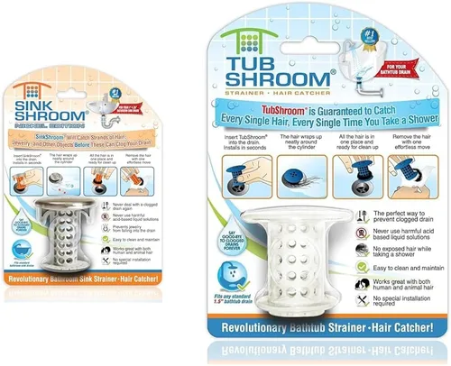 Miniatura 11 de SinkShroom Edición Cromada Revolucionaria - Protector de Drenaje para Lavabo de Baño, Atrapador de Pelos, Filtro, Trampa, Negro
