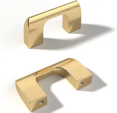 Miniatura 20 de Paquete de 10 manijas de metal de pistola con agujero central de 1-1/4 pulgadas Perillas de metal sólido para gabinetes de baño y decoración