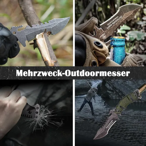 Miniatura 7 de Cuchillos de hoja fija con vaina cuchillo de espiga completa para supervivencia cuchillo de cinturón de campamento 9.25 pulgadas (funda kydex)