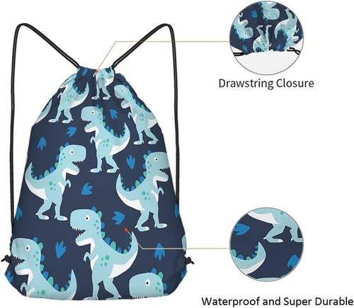Miniatura 5 de Beabes Bolsas con cordón de rayas retro bohemias, mochila con cordón para gimnasio, Multi-a105, 14x16.9 Inch, Mochilas de viaje