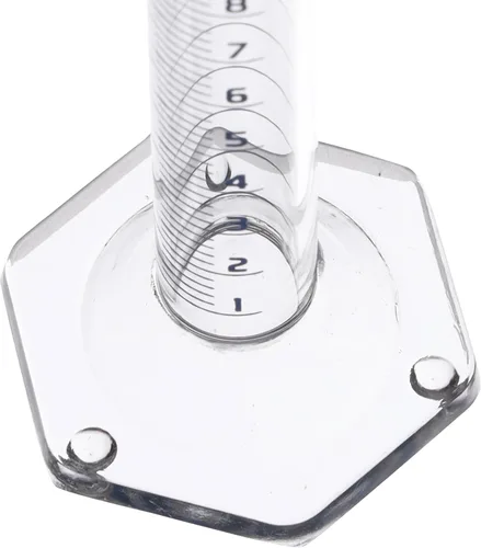 Miniatura 4 de Cilindro graduado, 0.3 fl oz - Tolerancia Clase A ±0.0.3 fl oz - Base hexagonal - Graduaciones azules - Vidrio de borosilicato 3.3 - Eisco Labs