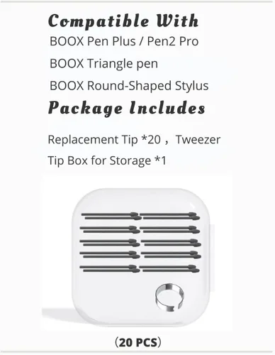 Miniatura 4 de 20 puntas de rotulador de repuesto para BOOX Pen Plus, Pen2 Pro, Max Lumi2, Note Air2, Note5, Nova Air C Stylus, bolígrafo triangular y punta 20