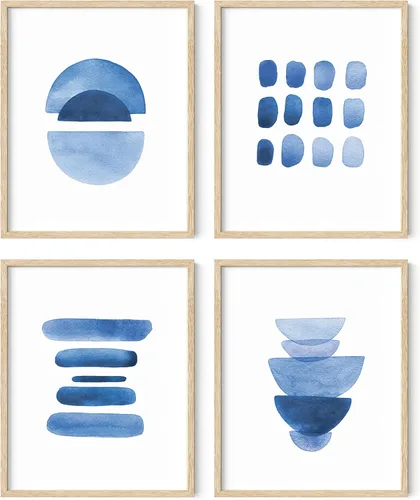 Miniatura 65 de HAUS AND HUES Arte abstracto para pared en blanco y negro, juego de 4 pósteres minimalistas en blanco y negro para paredes, pósteres estéticos Juego