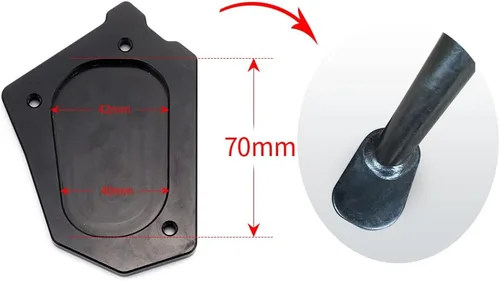 Miniatura 4 de Modeer Motocicleta CNC Kickstand lateral soporte ampliar almohadilla de extensión para R1200GS LC Adventure 2013-2024 R1250GS Adventure Rallye HP