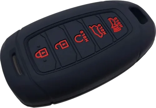 Miniatura 4 de 2 fundas de silicona para llavero de 5 botones, funda para control remoto, sin llave, protector de goma compatible con Hyundai Palisade