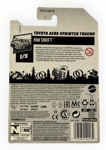 Miniatura 2 de Hot Wheels Toyota AE86 Sprinter Trueno, [Negro] 31/250 Drift 1/5