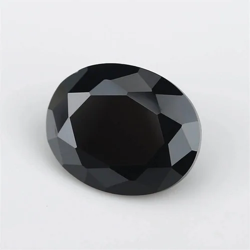Miniatura 3 de 100 piedras preciosas sintéticas sueltas de 0.118 x 0.197 in, forma ovalada, color negro, para anillos, pulseras, collares, colgantes, joyas