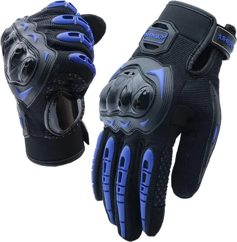 Miniatura 6 de Guantes de Motocicleta con Pantalla Táctil de Dedo Completo Guantes de Equitación con Protección de Nudillos para Hombres y Mujeres para Conducción