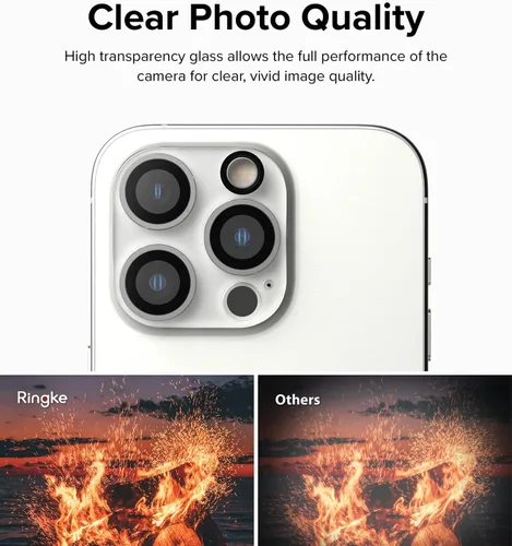 Miniatura 5 de Ringke Paquete de 3 lentes de cámara compatibles con iPhone 14 Pro Max y iPhone 14 Pro, vidrio templado
