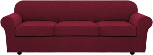 Miniatura 71 de H.VERSAILTEX - 3 fundas de sofá elásticas para 2 cojines de sofá. Fundas para muebles de sala de estar (funda base más 2 fundas de cojín de asiento)